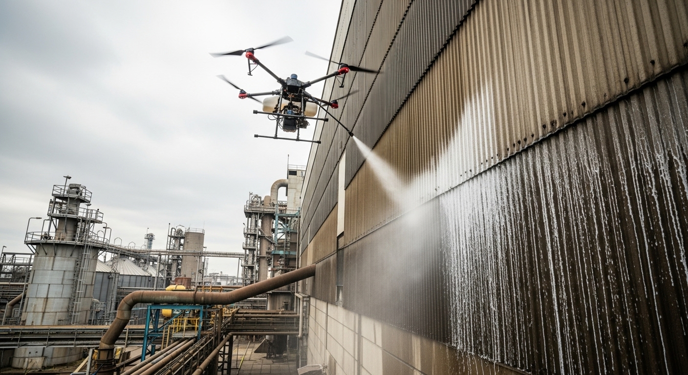 Advantages of Using Drone Technology for Industrial and Large Infrastructure Cleaning